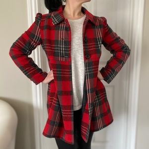 BB Dakota Plaid Swing Coat